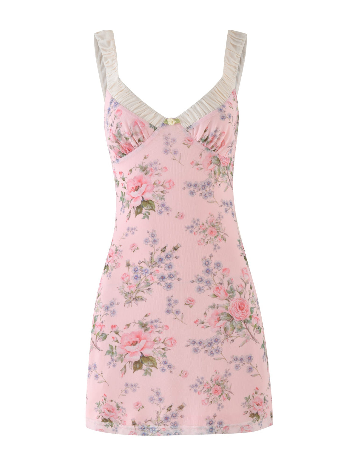 Sweetheart Ruffle Strap Floral Print Bodycon Mini Dress 6