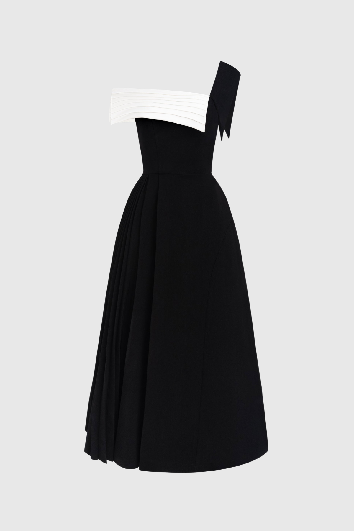 Asymmetric Lapel Midi Dress 6
