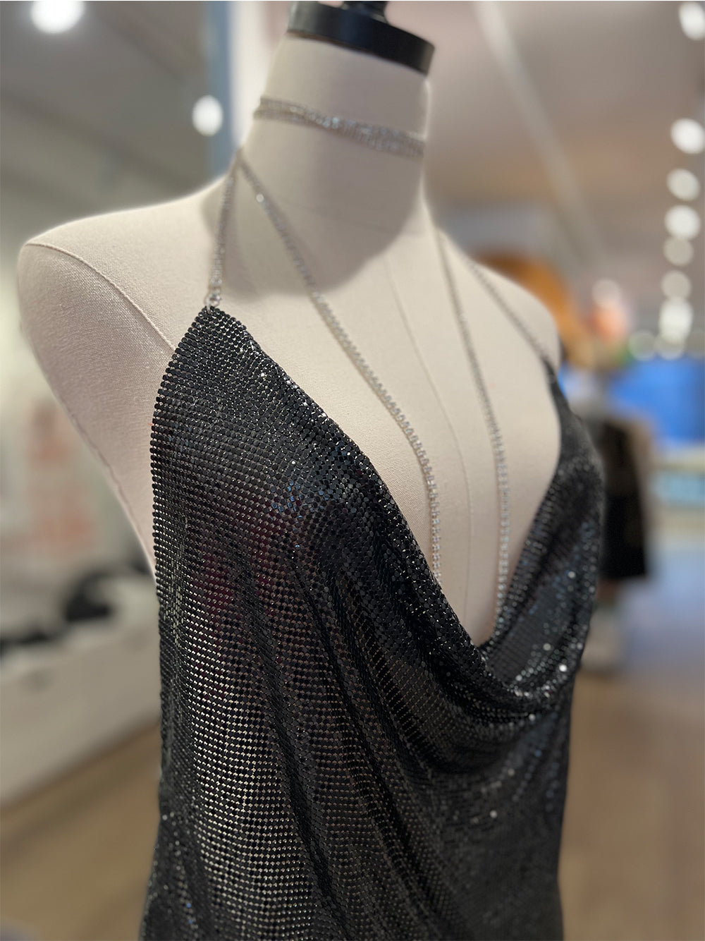 Backless Chainmail Mini Dress 22