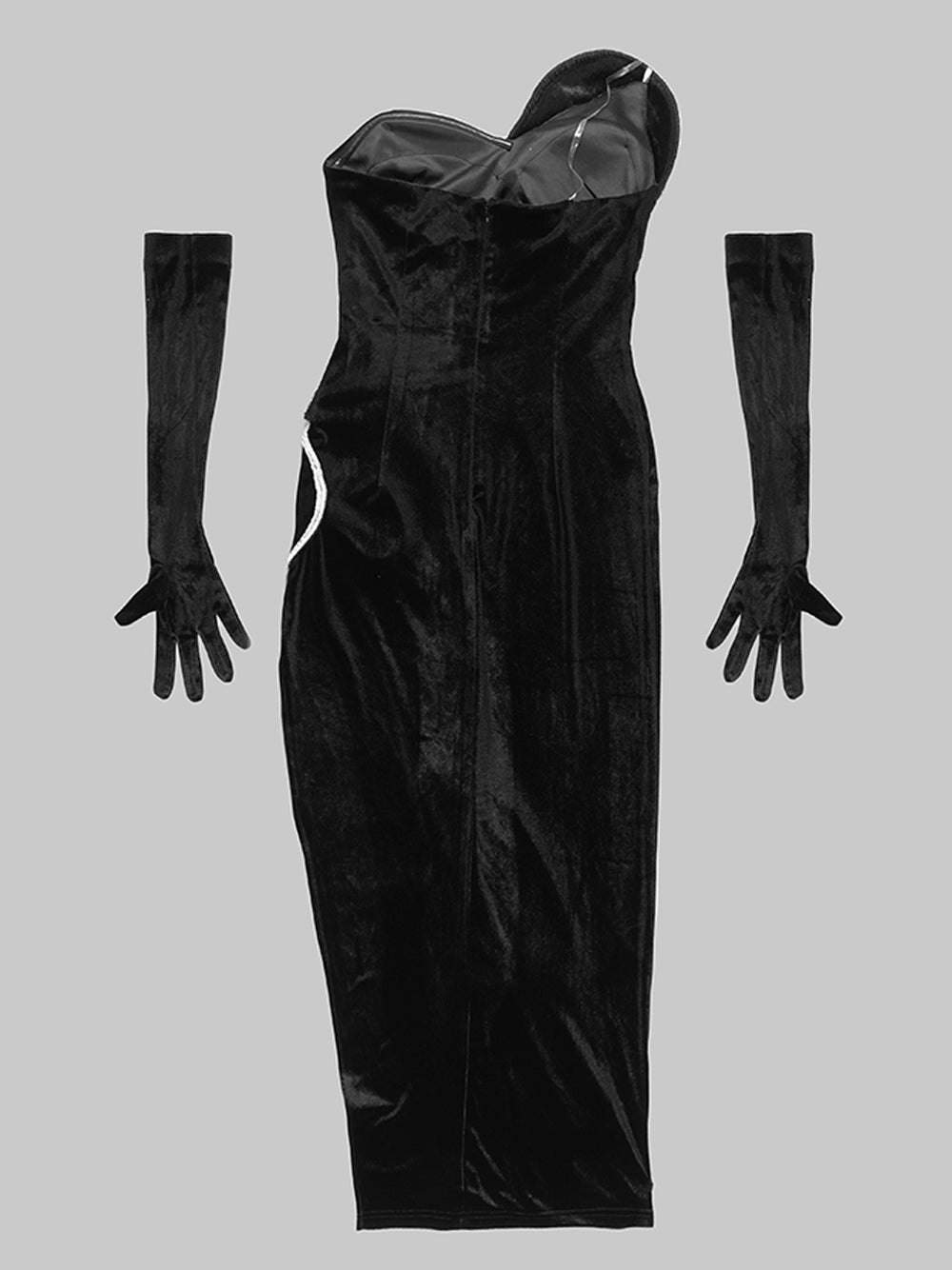 One Shoulder Draped Cutout Satin Maxi Dress 5