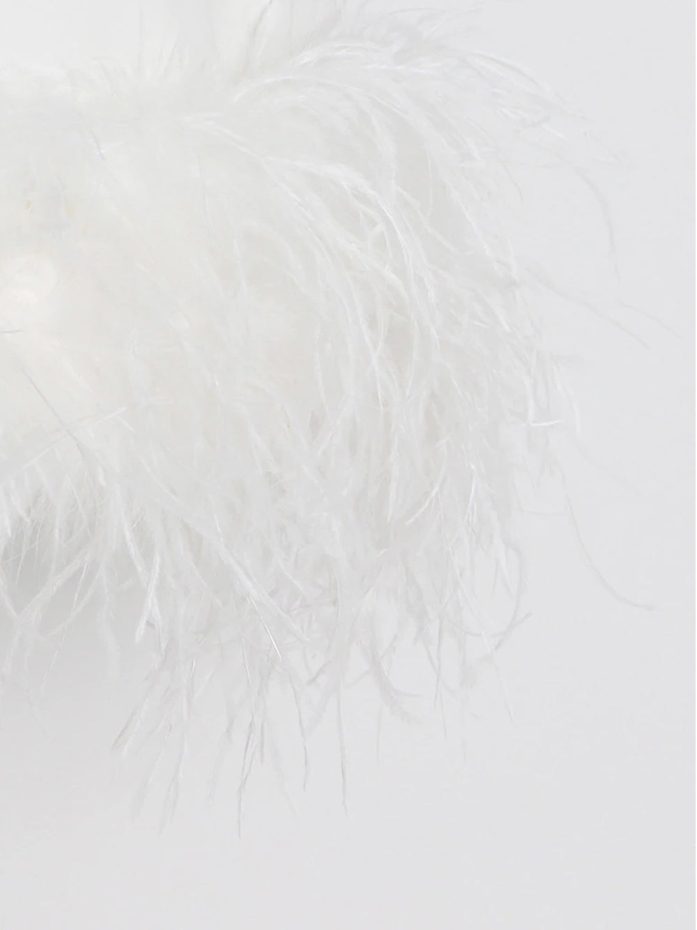 Mock Neck Sleeveless Shift Feather Trim Mini Dress 7