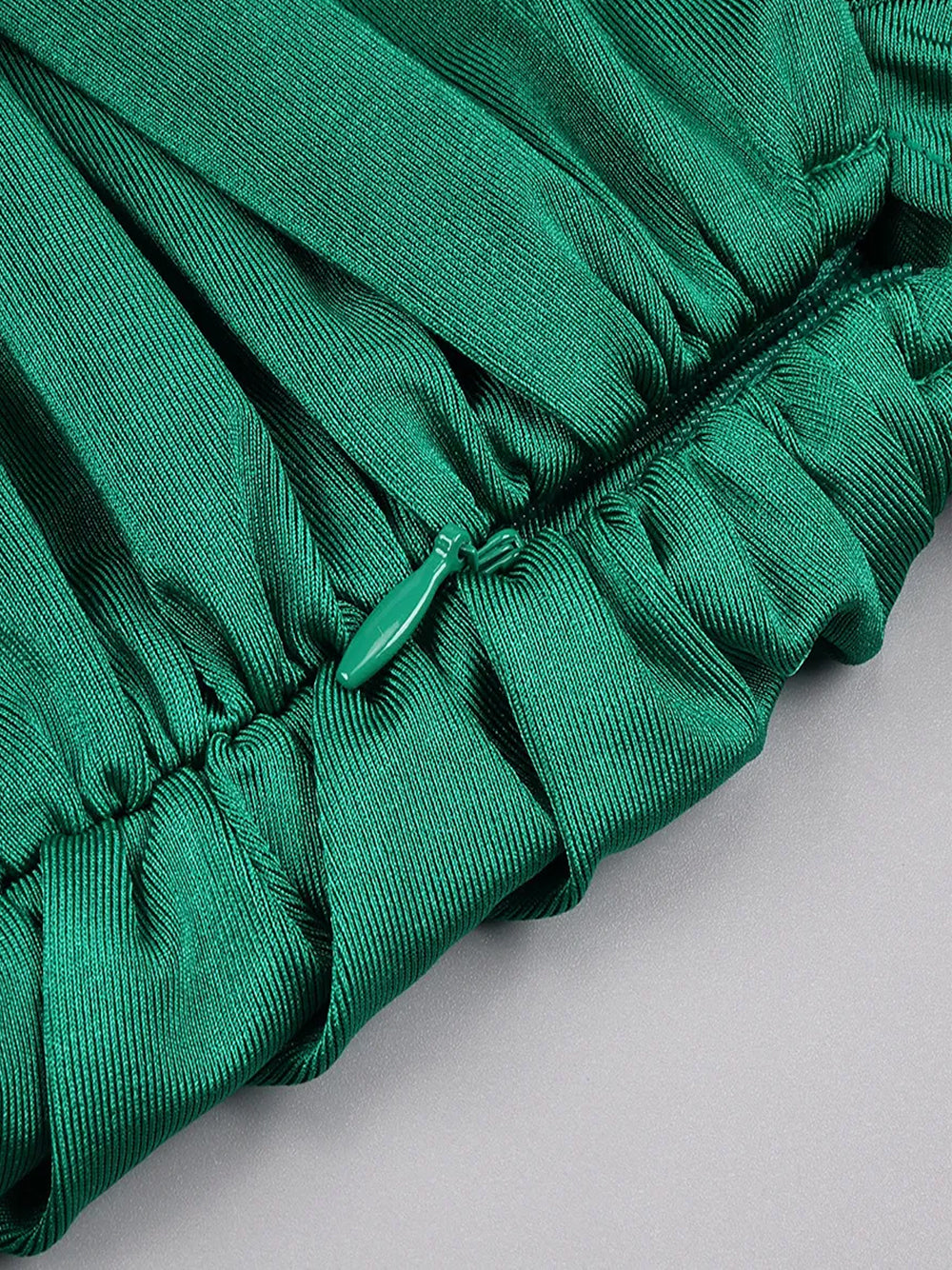Plunging V Neck Ruched Cape Sleeve Glove Opera Mini Dress 9