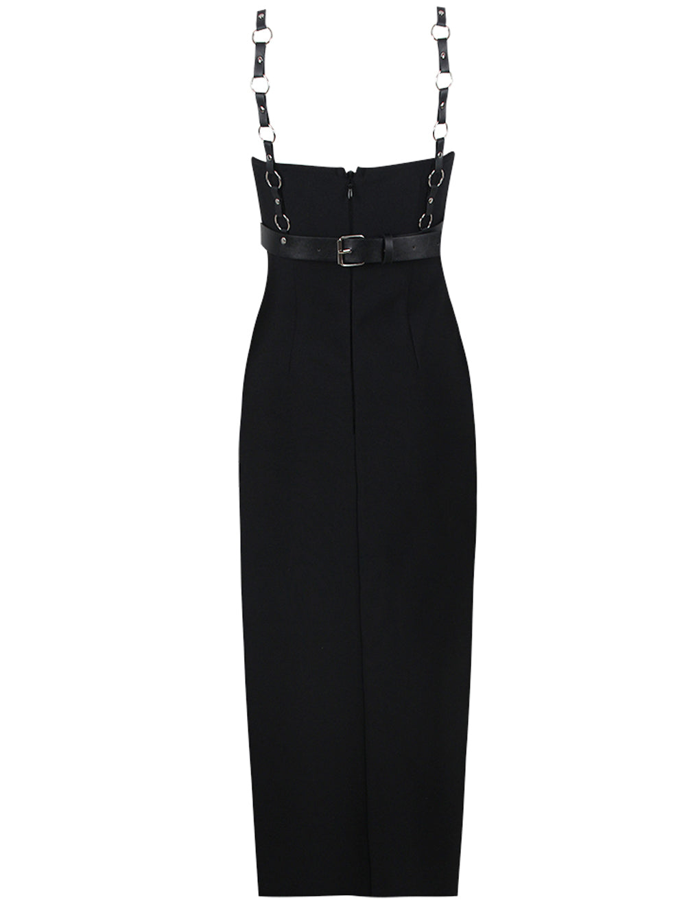 Halter Neck Cutout Waist Draped Satin Maxi Dress 11