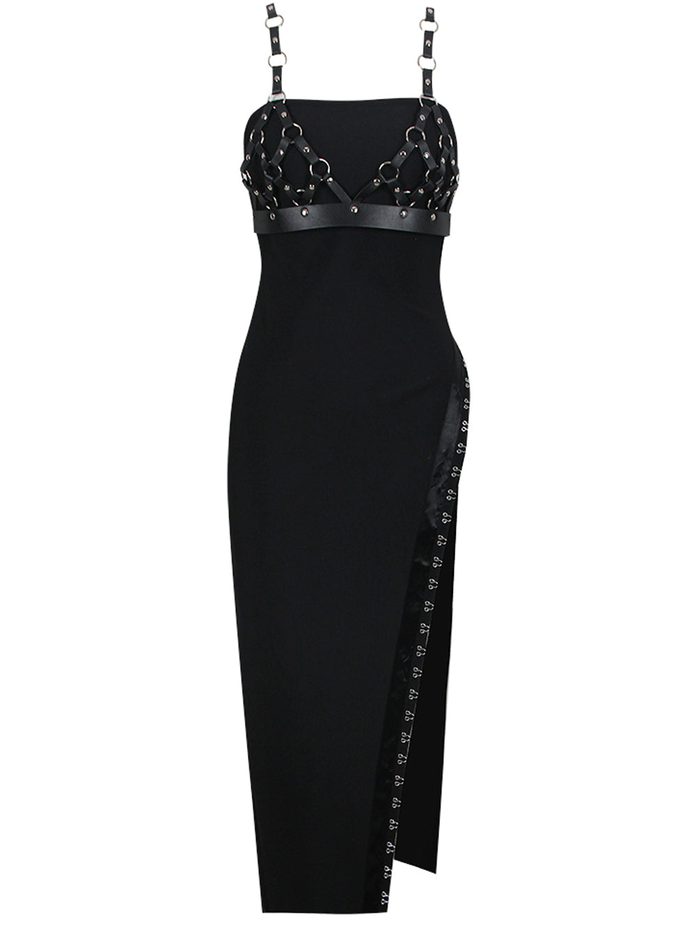 Halter Neck Cutout Waist Draped Satin Maxi Dress 10