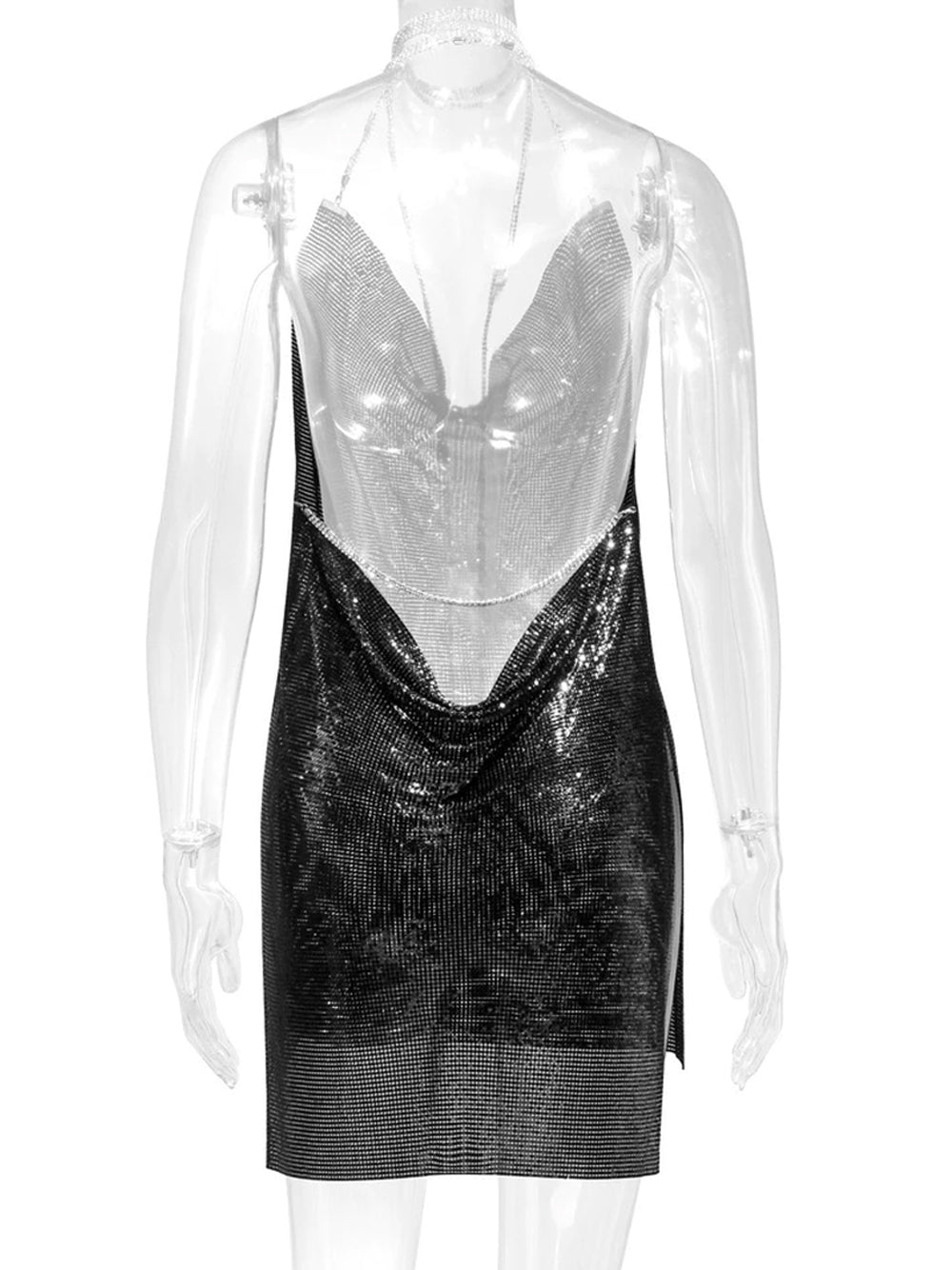 Backless Chainmail Mini Dress 16