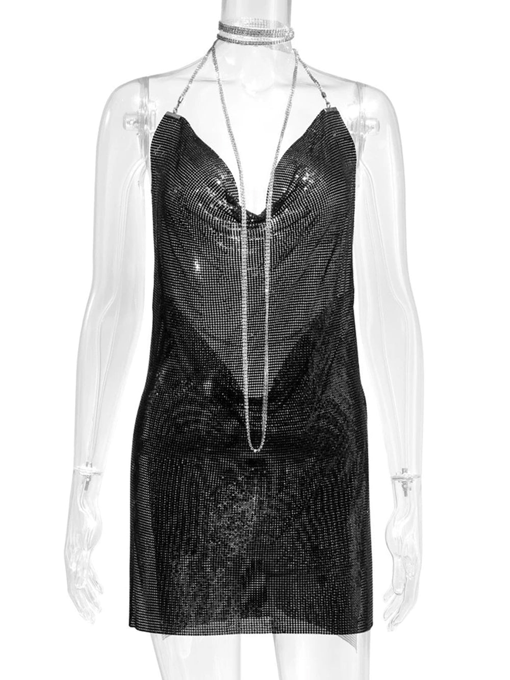 Backless Chainmail Mini Dress 12