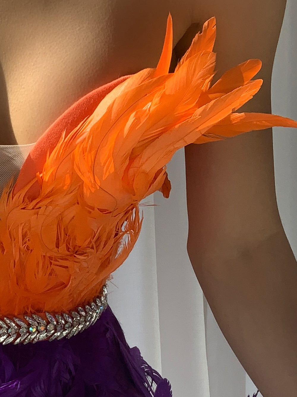Strapless Sweetheart Sequin Feather Trim Bodycon Mini Dress 9