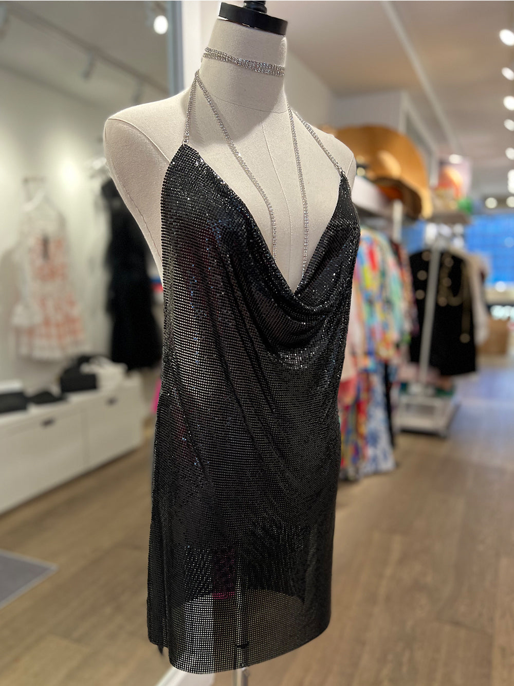 Backless Chainmail Mini Dress 19