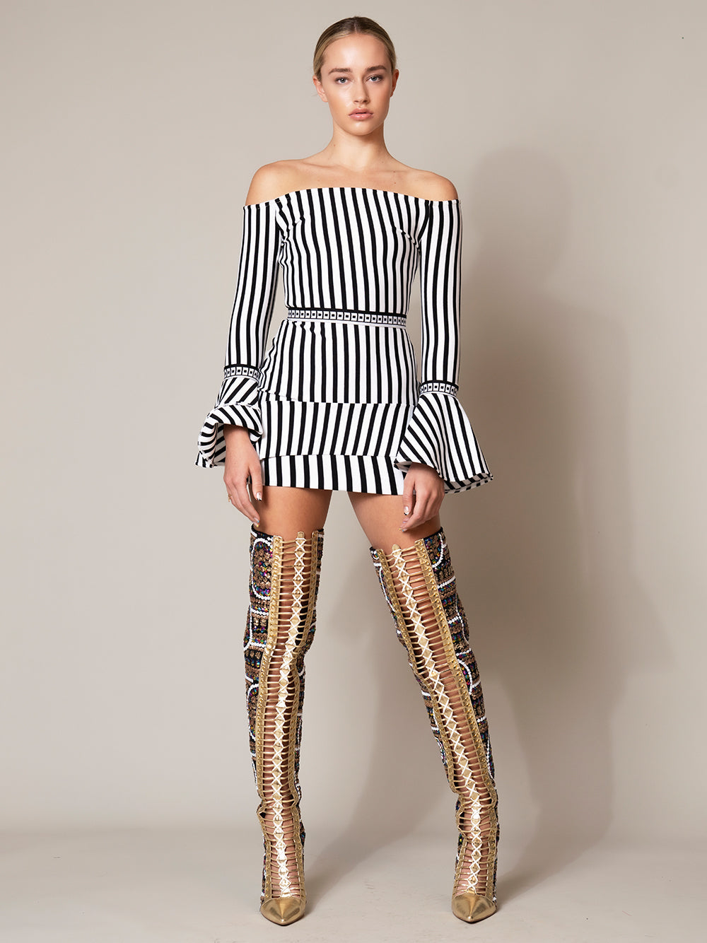 One Shoulder Ruched Cutout Midi Dress 3