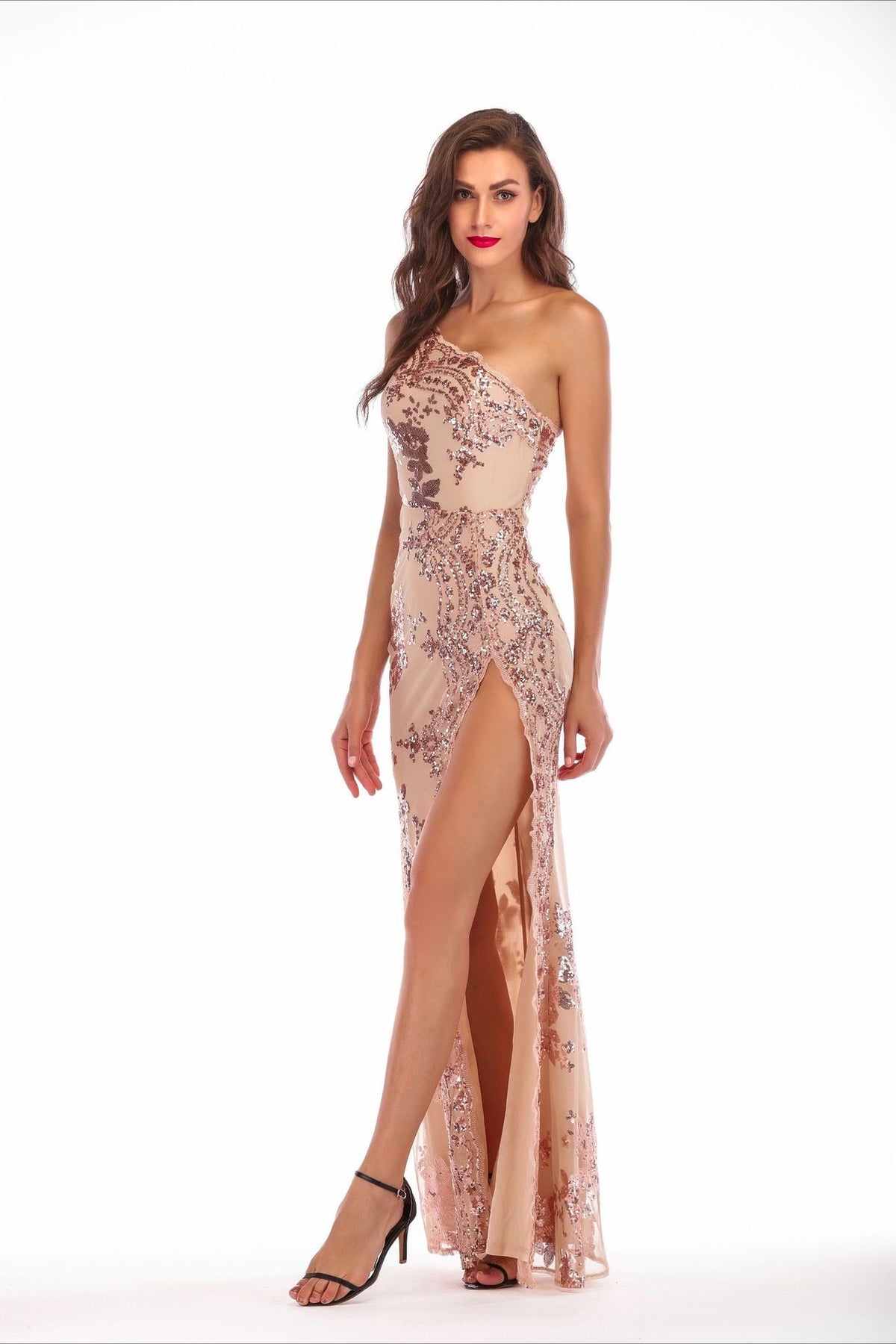 Sequin Backless Asymmetric Dress 5
