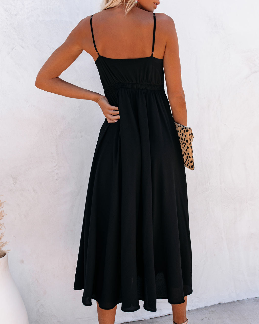 Mock Neck Long Sleeve Waist Cutout Draped Midi Dress 2
