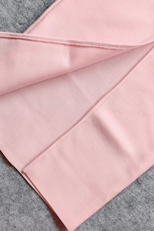 Dusty Pink Spaghetti Strap Sweetheart Bustier Bodycon Maxi Dress 11