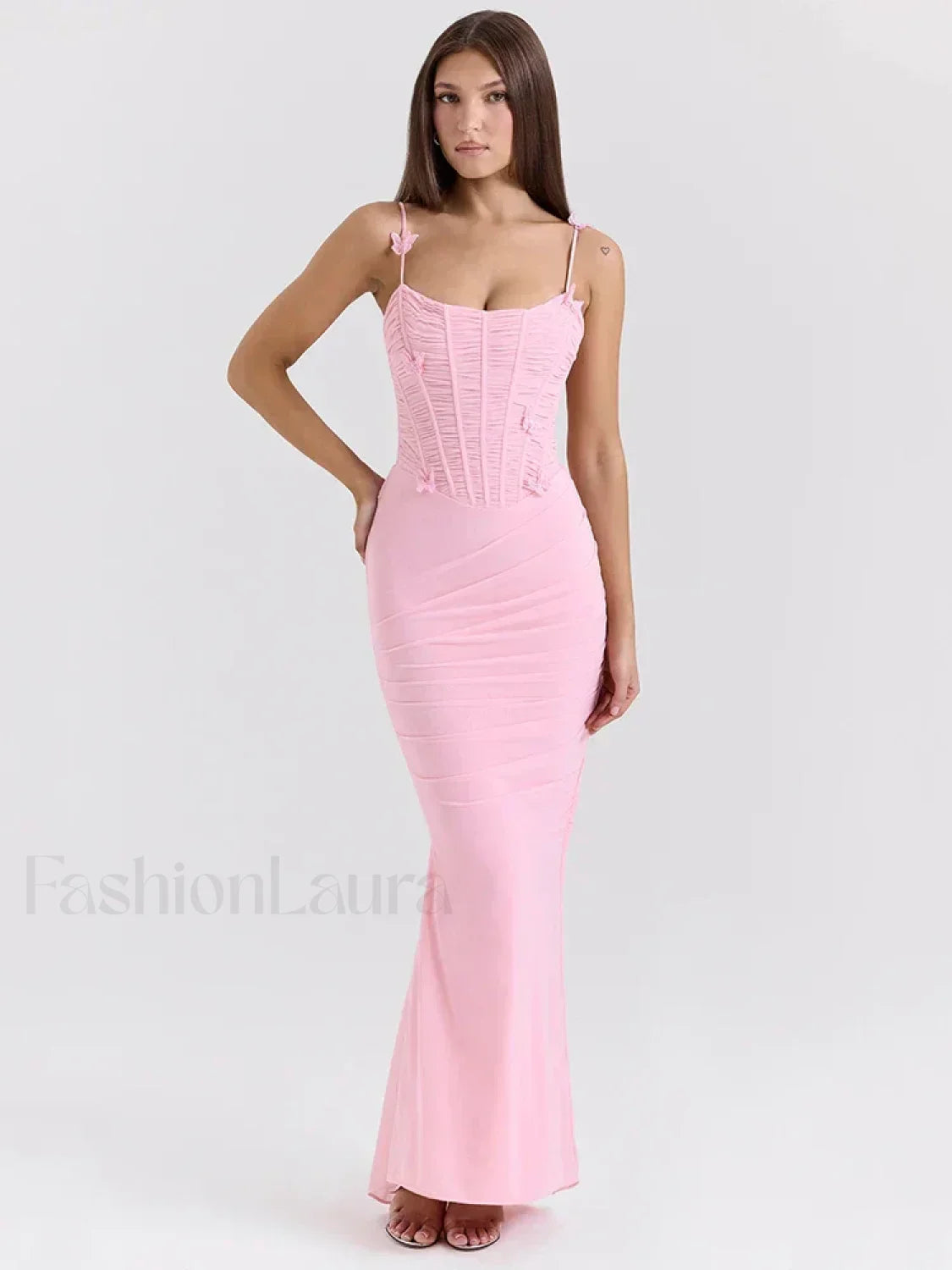 Bow Spaghetti Off Shoulder Maxi Dress 12