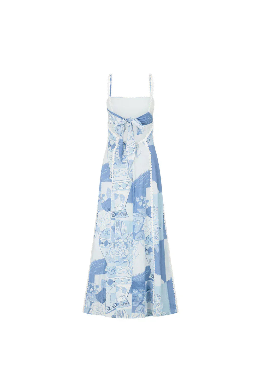 Spaghetti Strap Mesh Overlay Column Maxi Gown 7