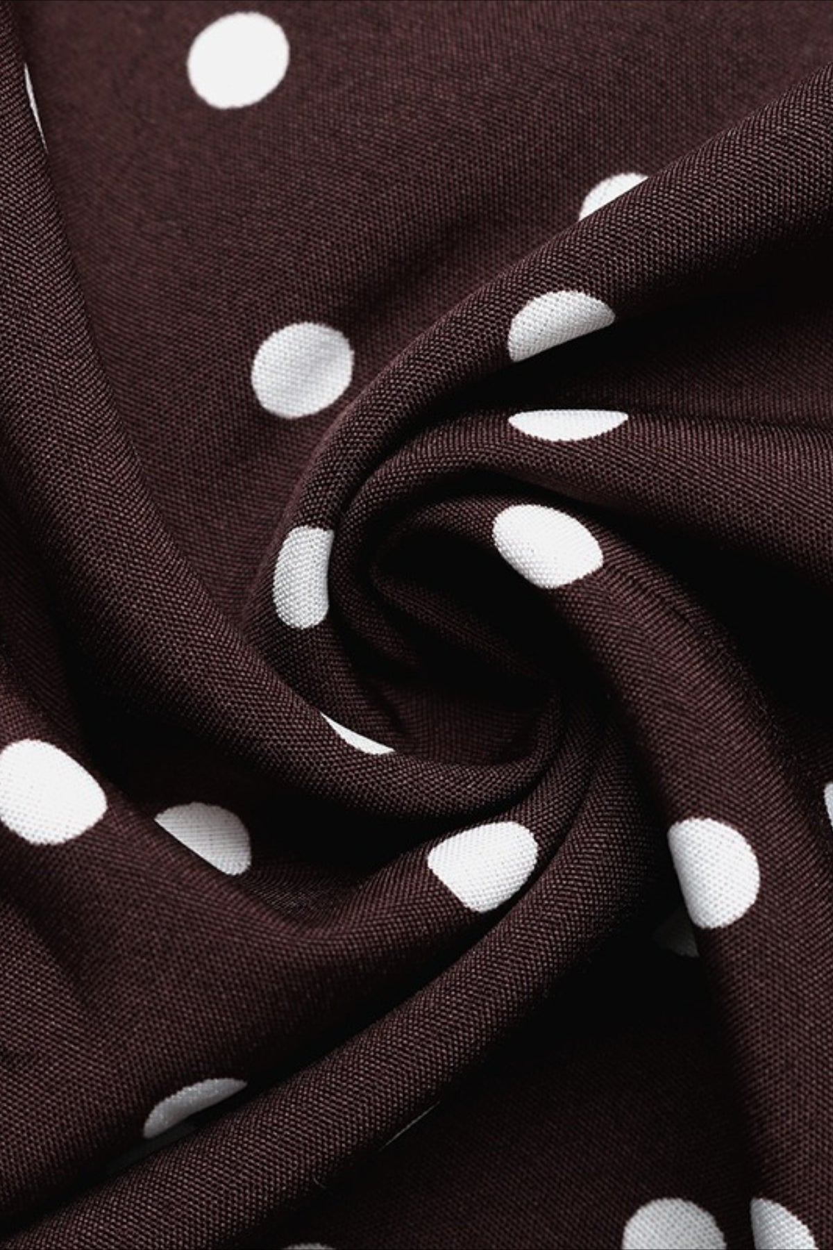 Deep V Halter Neck Polka Dot A Line Maxi Dress 10
