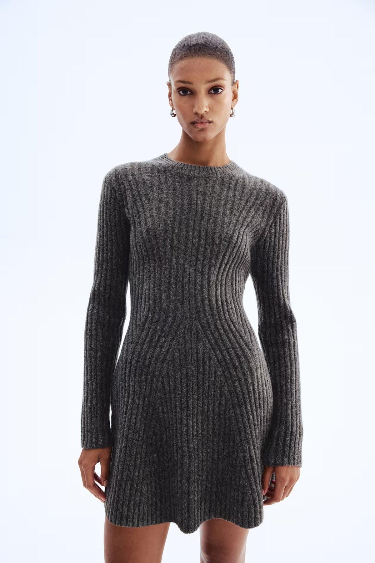 Lace Knit Scoop Neck Spaghetti Strap Mini Dress 2