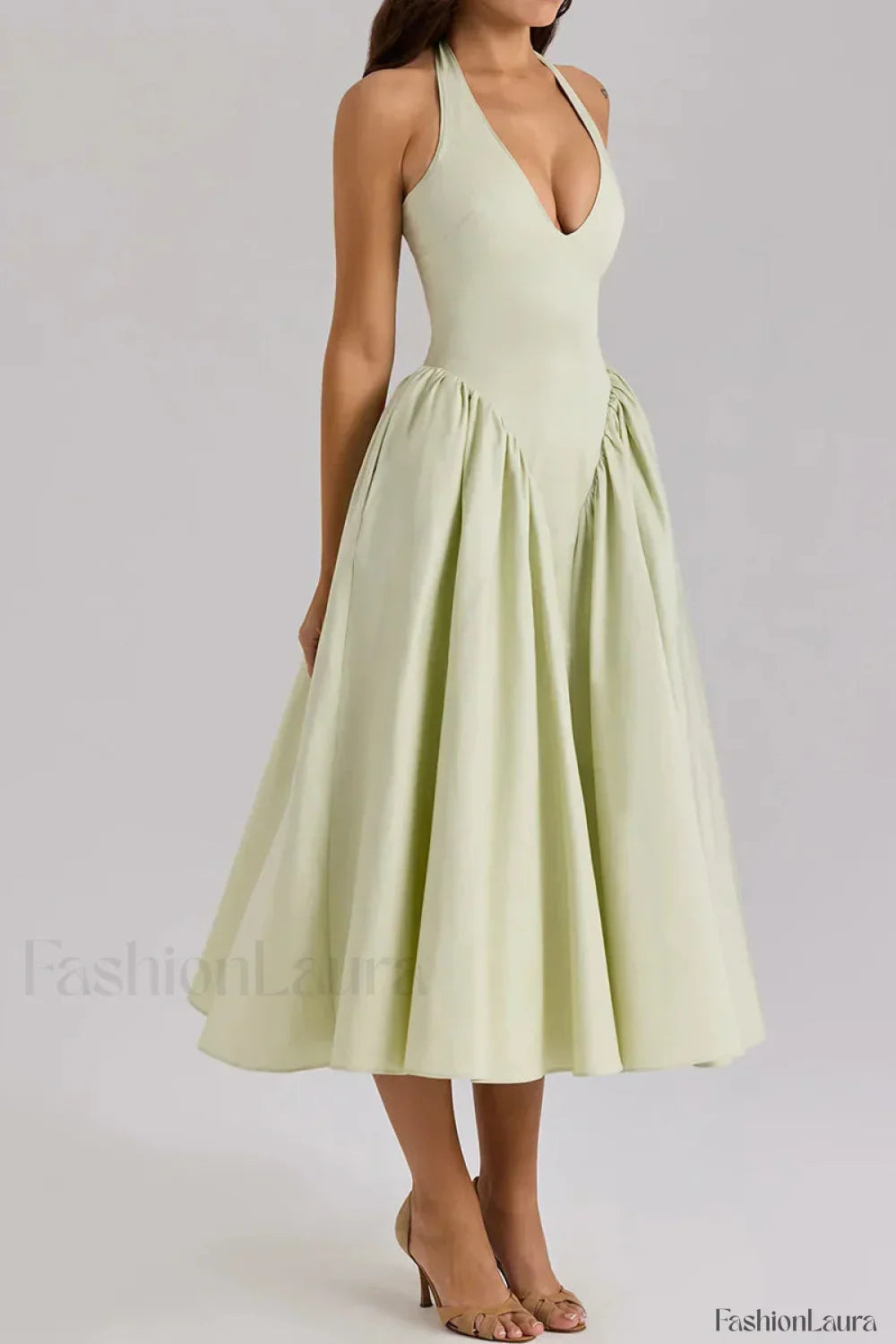 Deep V-Neck Backless Slim Fit Maxi Dress 28