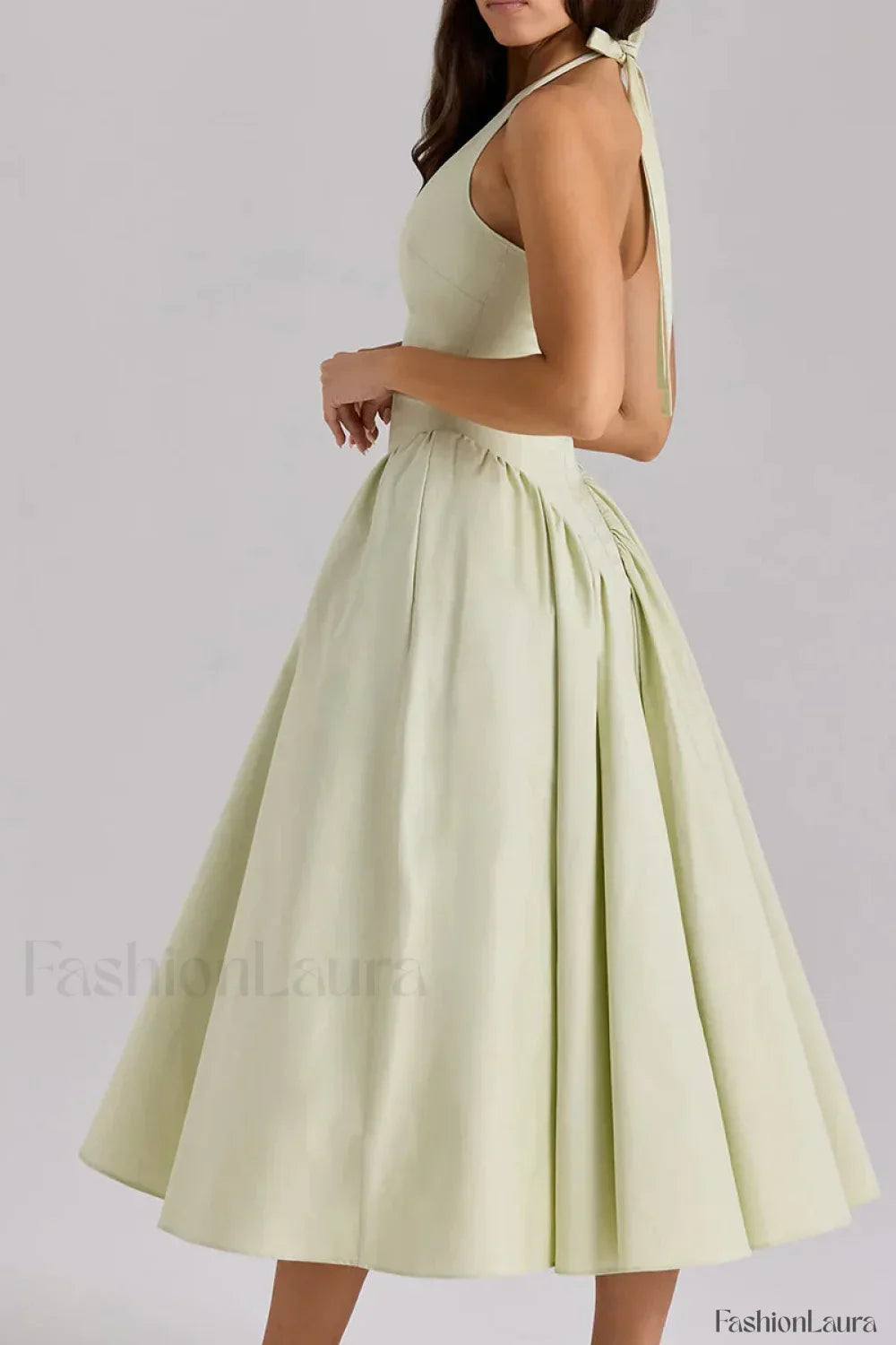 Deep V-Neck Backless Slim Fit Maxi Dress 30