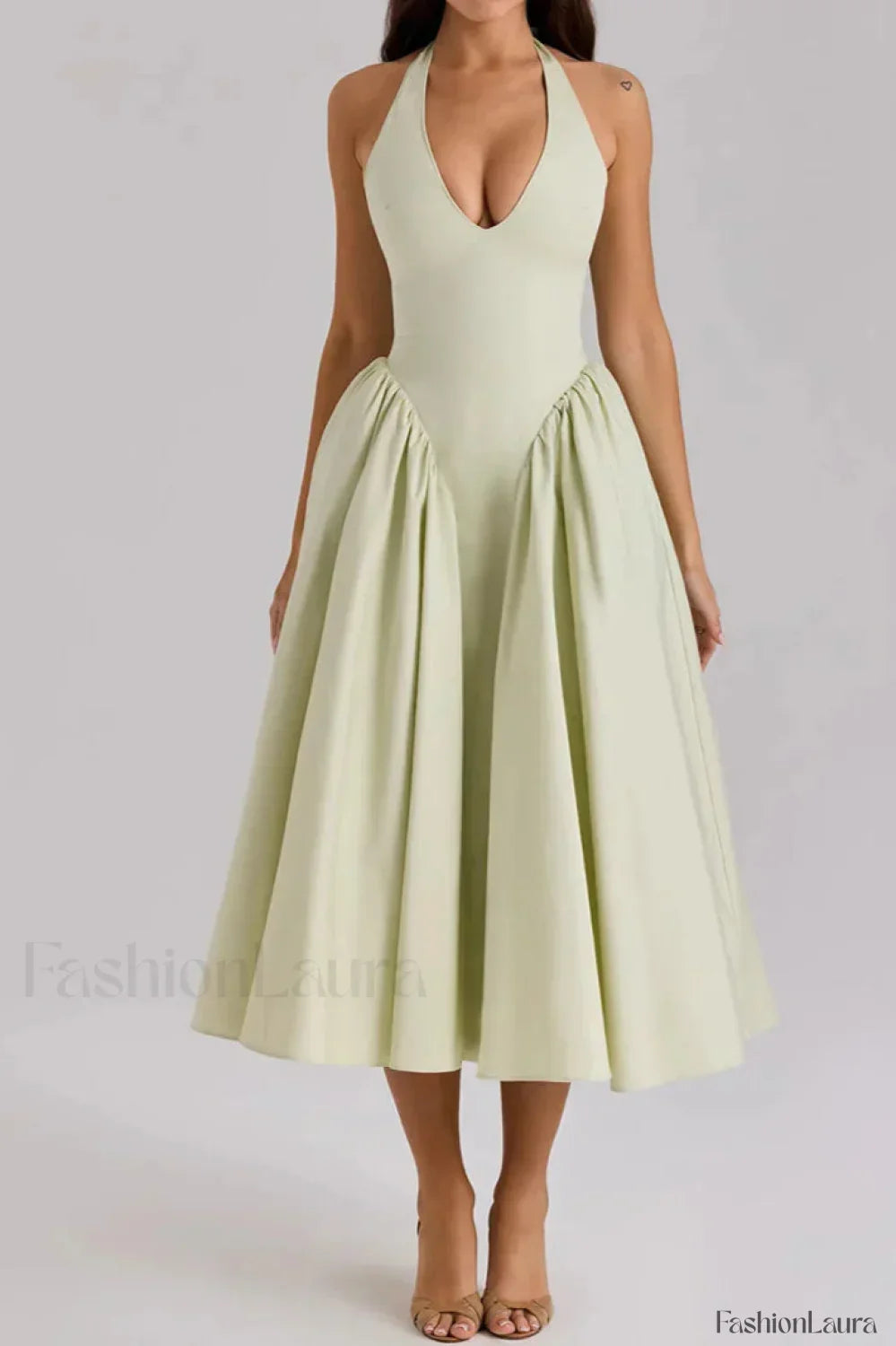 Deep V-Neck Backless Slim Fit Maxi Dress 29