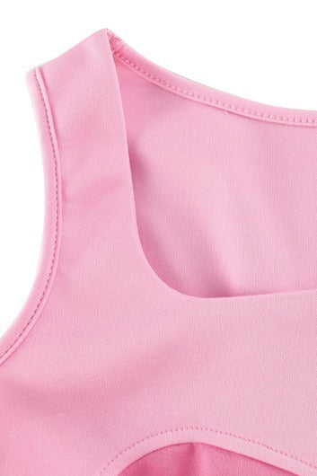 Pink Colorblock Cami Waist-cinching Mini Dress 7