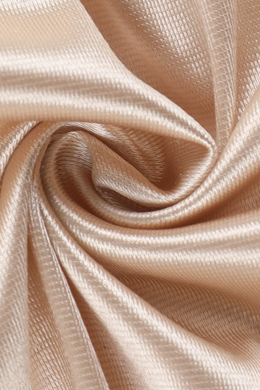 Satin Off-Shoulder Ruched High Slit Mermaid Gown