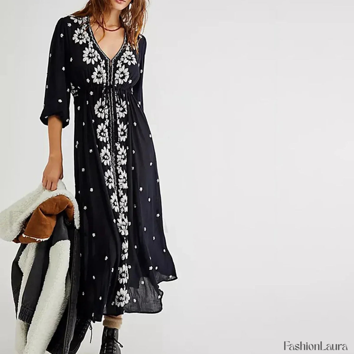Floral Swing Maxi Dress 15