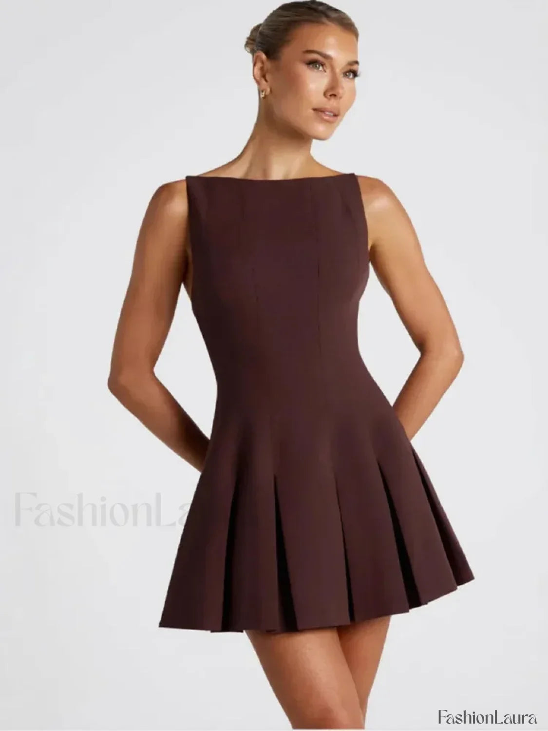 High Waist A-Line Mini Dress 22