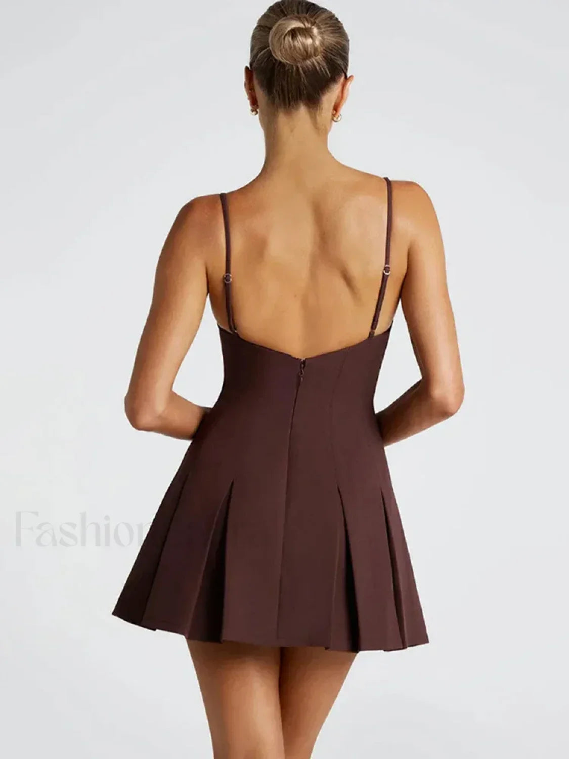 High Waist A-Line Mini Dress 13