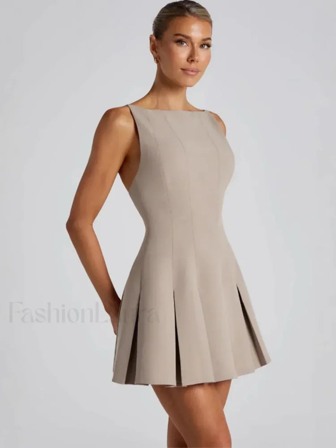 High Waist A-Line Mini Dress 6