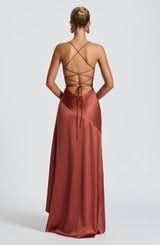 Spaghetti Strap High Low Ruffle Hem Side Slit Bodycon Maxi Dress 25
