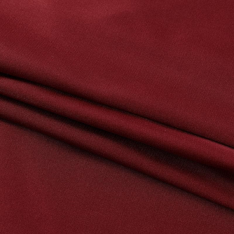One-Shoulder Double Strap Ruched Satin Side Slit Maxi Gown 7