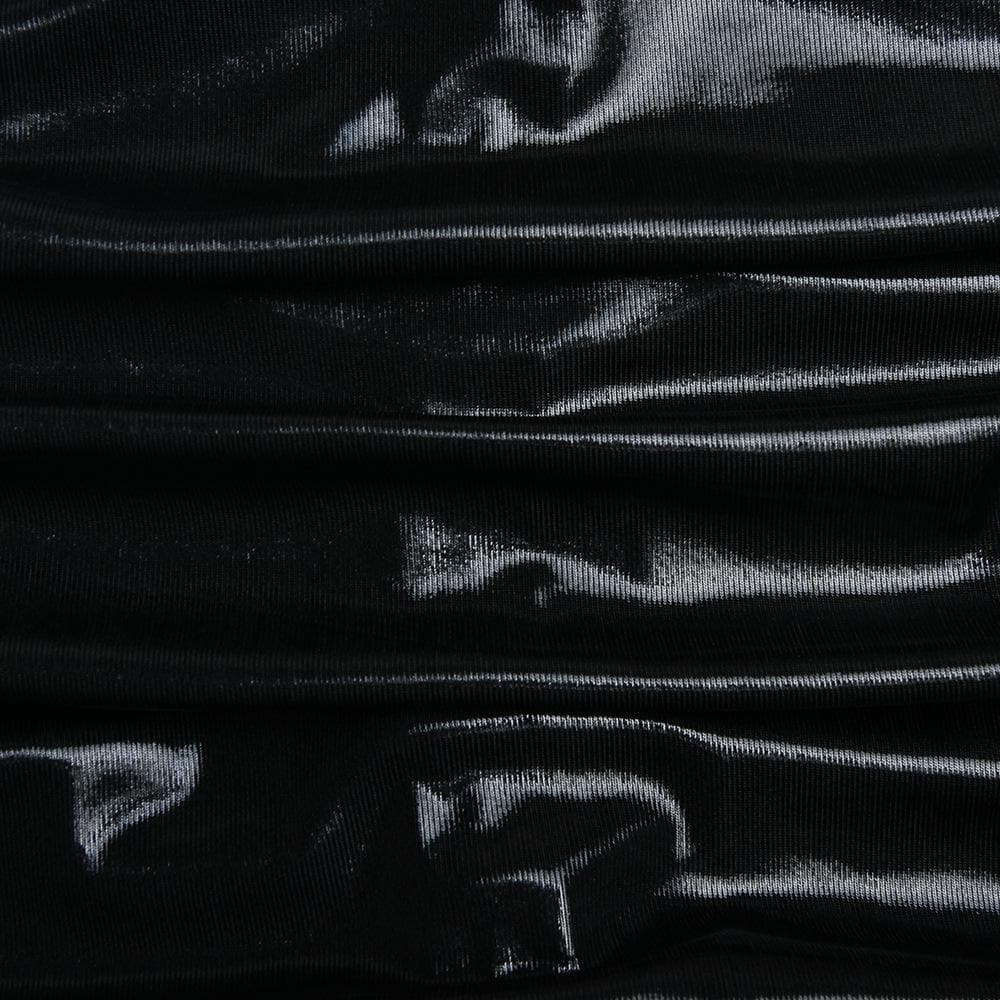 One Shoulder Asymmetric Neck Side Seam Ruched Zip Detail Floor Length Maxi Dress 7