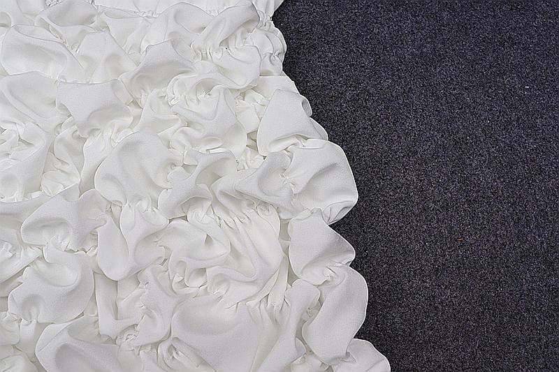 Crossover Halter Keyhole Cutout Tiered Ruffle Mini Dress 6