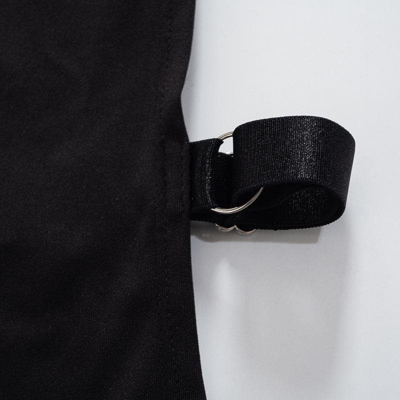 Halter Neck Ring Detail Side Cutout Strap Midi Dress 7