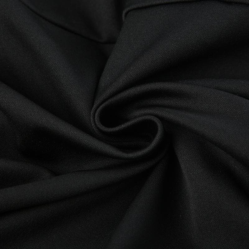 Square Neck Lace Trim Ribbon Bow Pleated Skirt Long Sleeve Mini Dress 8