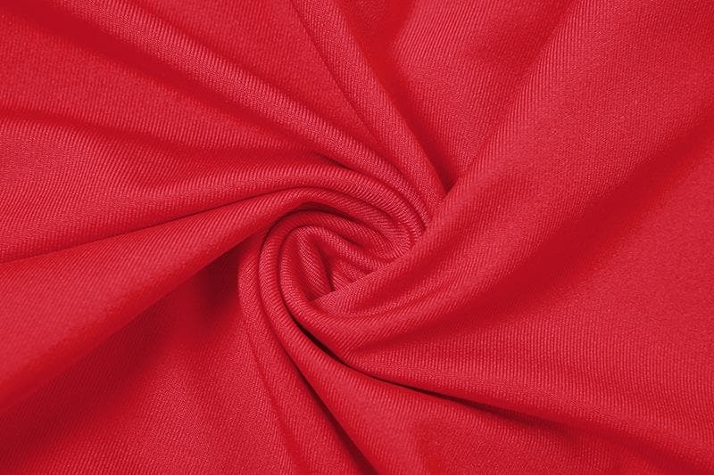 One Shoulder Flower Choker Ruffle Trim High Slit Ribbed Maxi Dress 7
