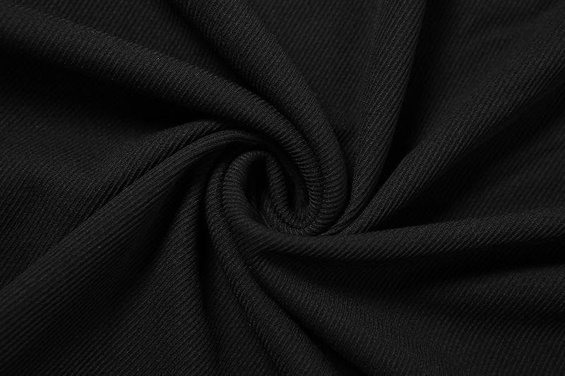 Spaghetti Strap V Neck Ruched Ruffle Hem High Slit Maxi Dress 7