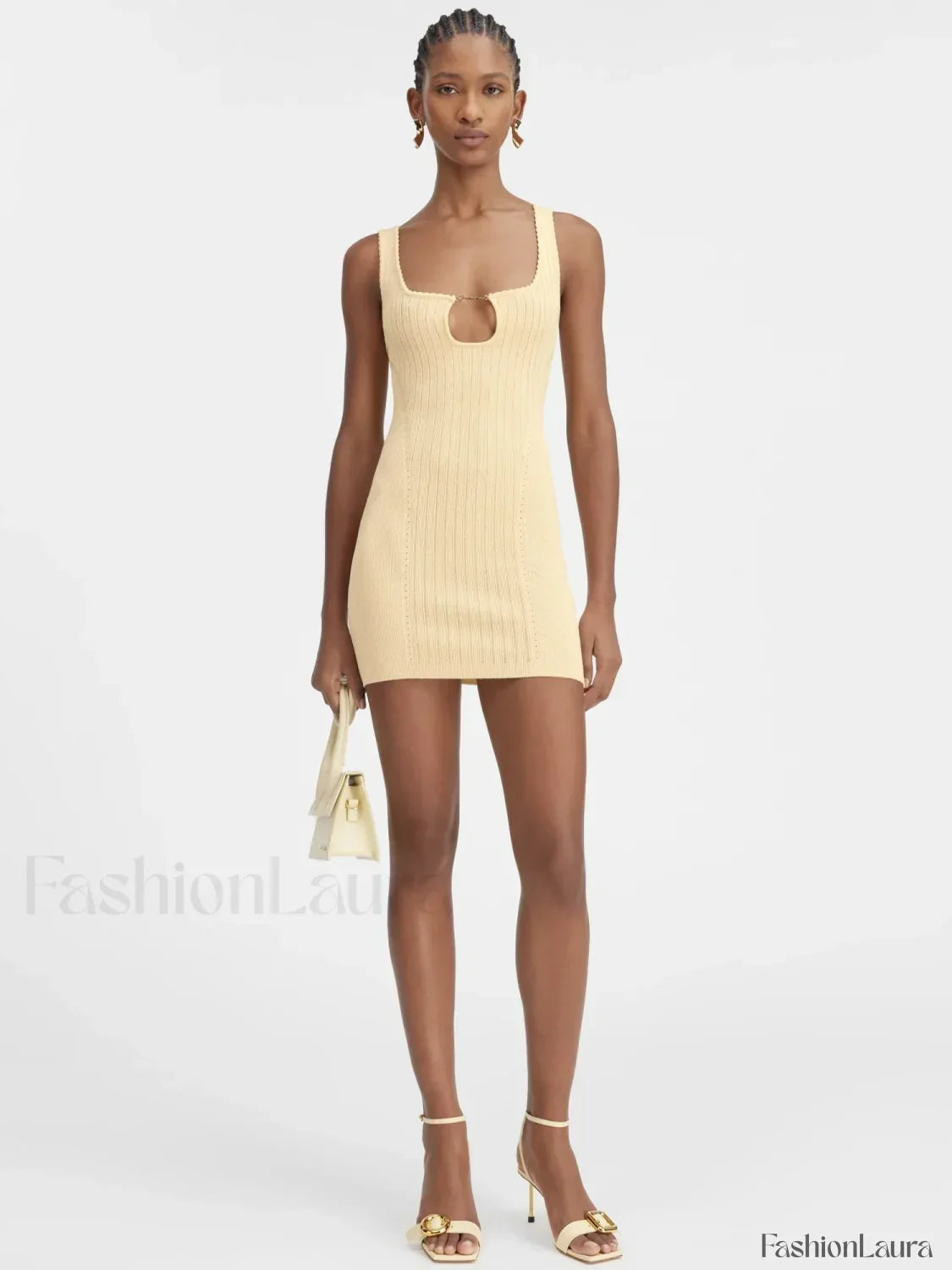 Yellow Knit Mini Dress 11
