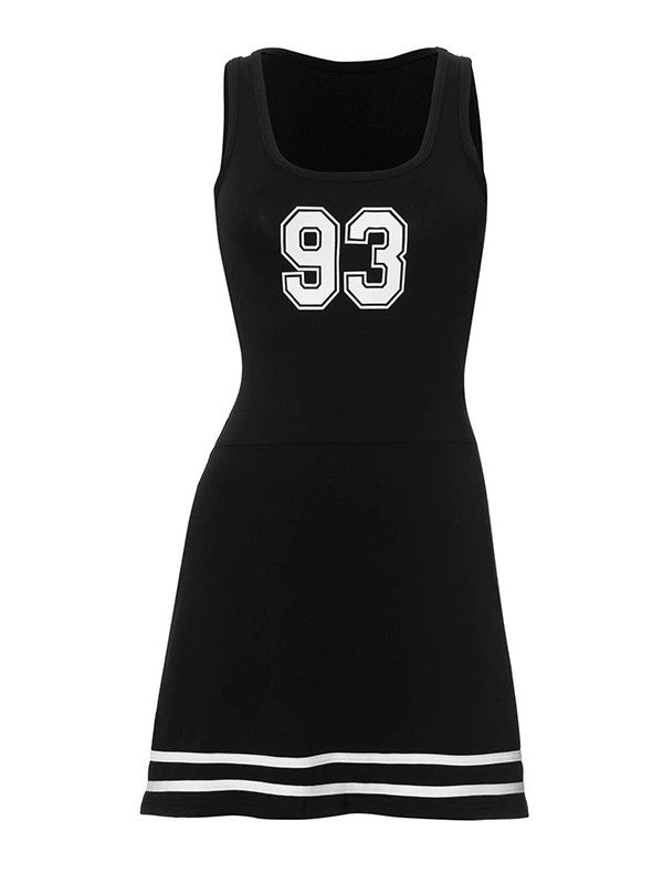 Square Neck Digital Print Structured A-Line Mini Dress 7