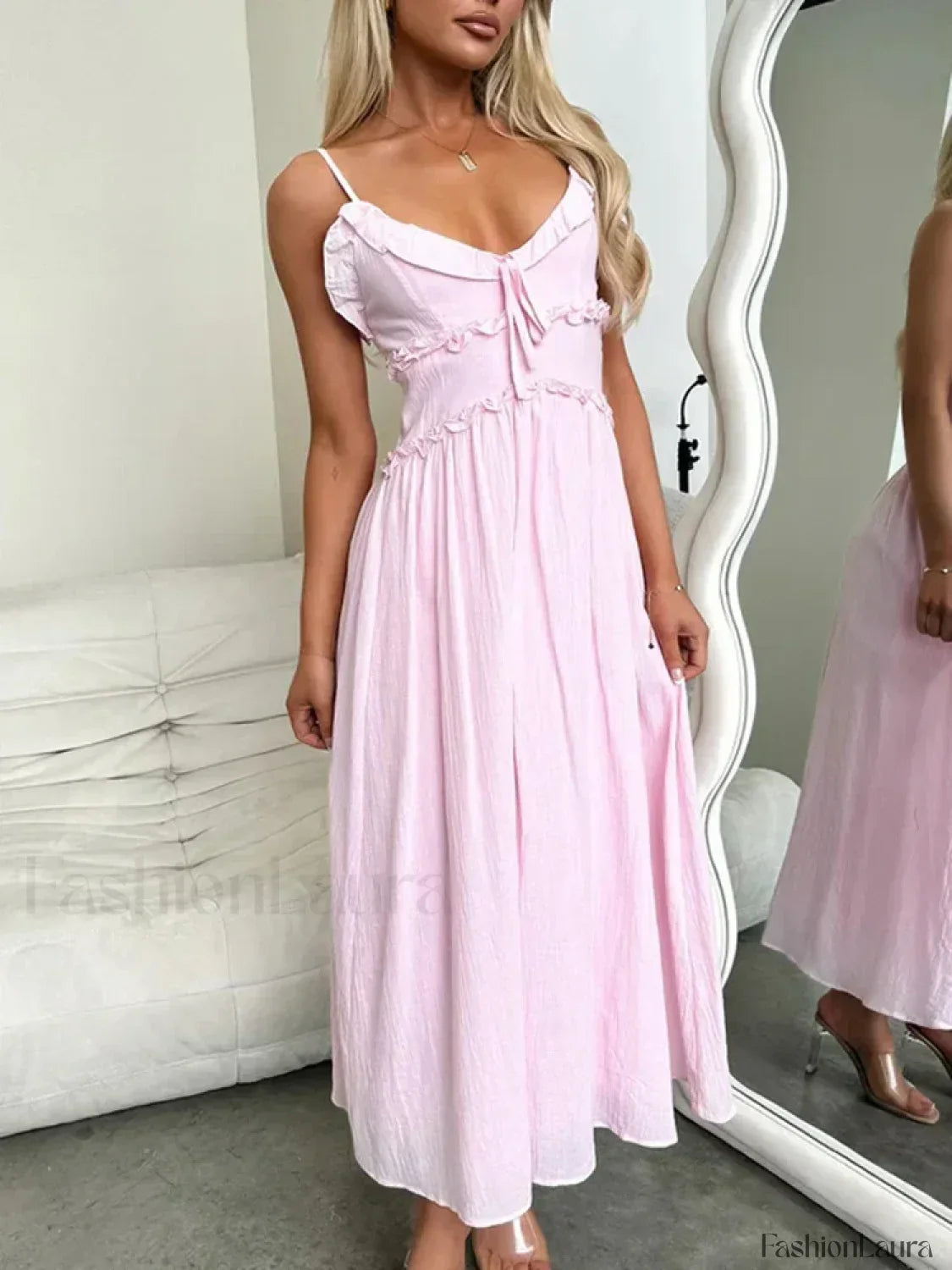 V-Neck Camisole Midi Dress 12