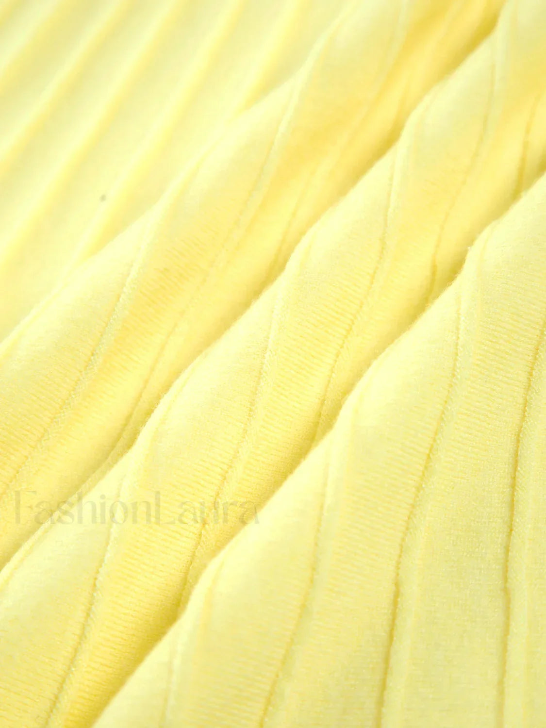 Yellow Rib Midi Sundress Dress 4