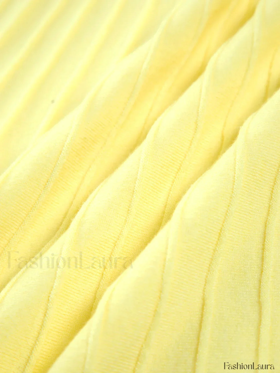 Yellow Rib Midi Sundress Dress 5