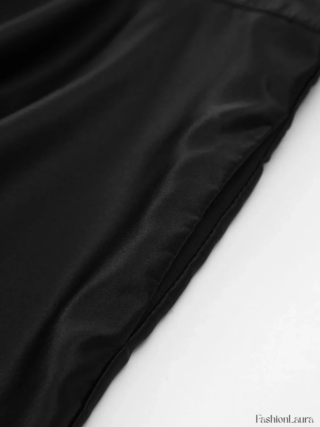 Black Satin Knotted Doule Pockets Open Back Pleated Mini Dress 22