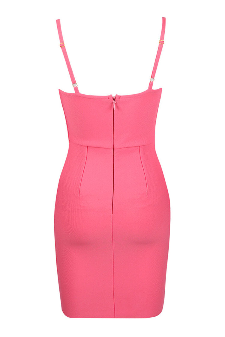 Ribbed Corset Sweetheart Bustier Spaghetti Strap Bodycon Mini Dress 3