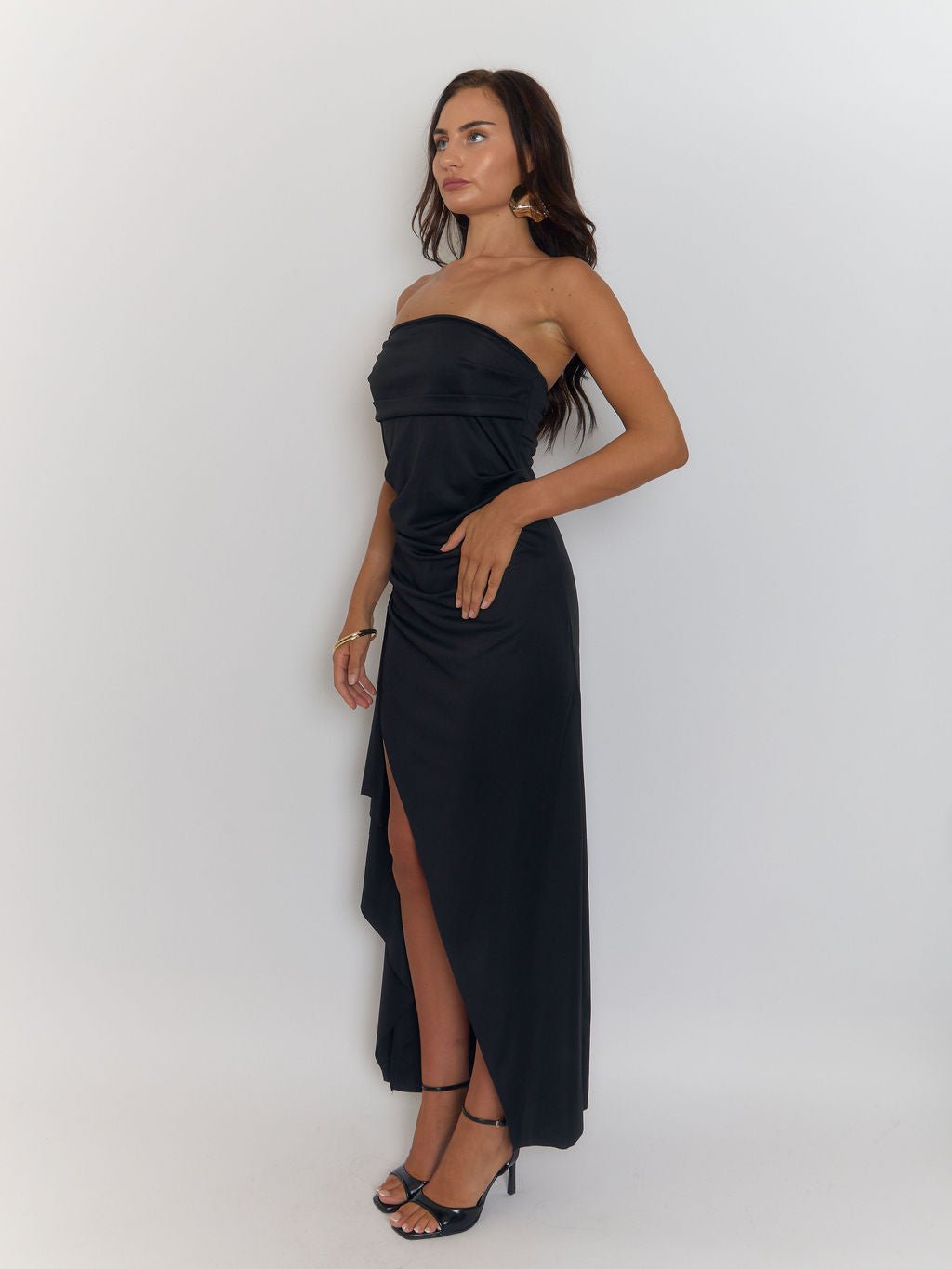 Strapless Backless Column Floor Length Maxi Dress 4