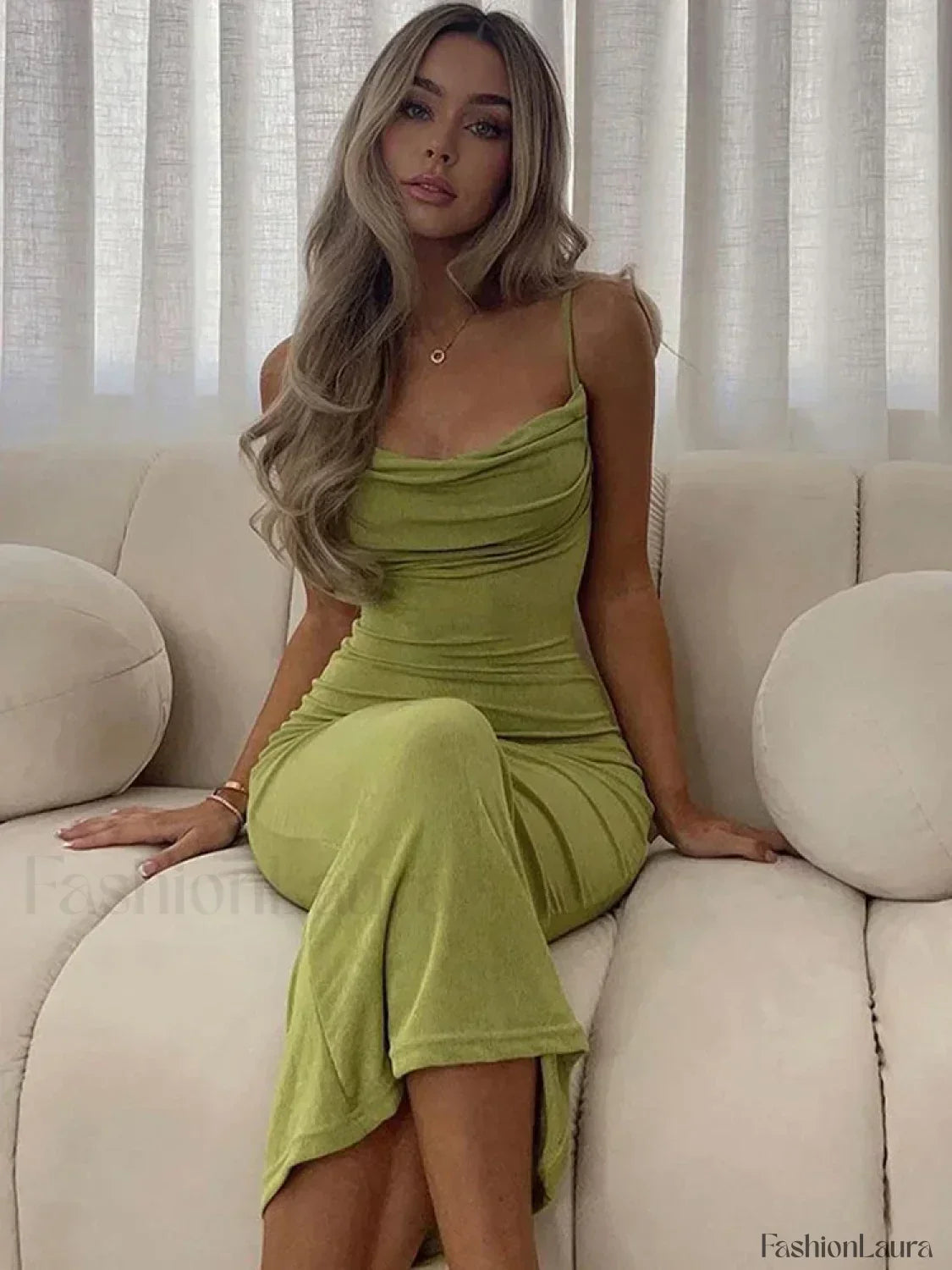 Strapless Backless Midi Dress 14