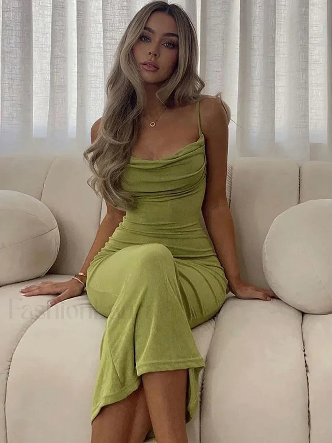 Strapless Backless Midi Dress 5