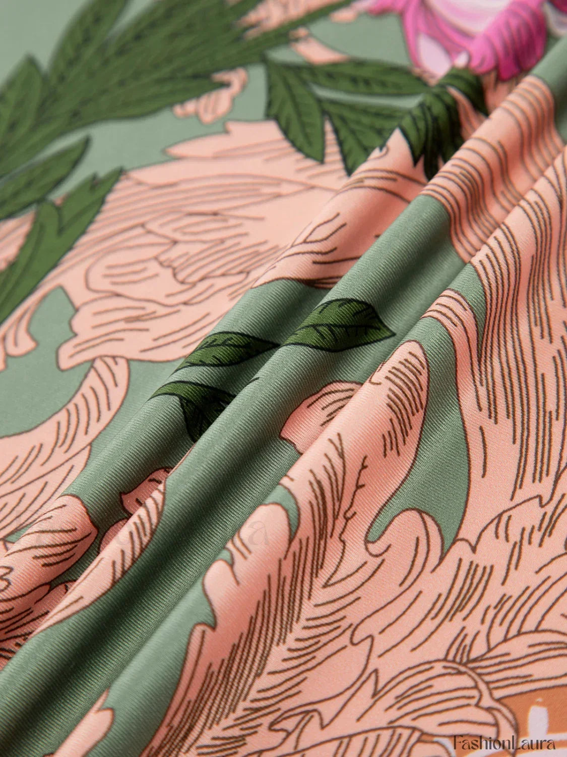 Green Floral Long Dress 12