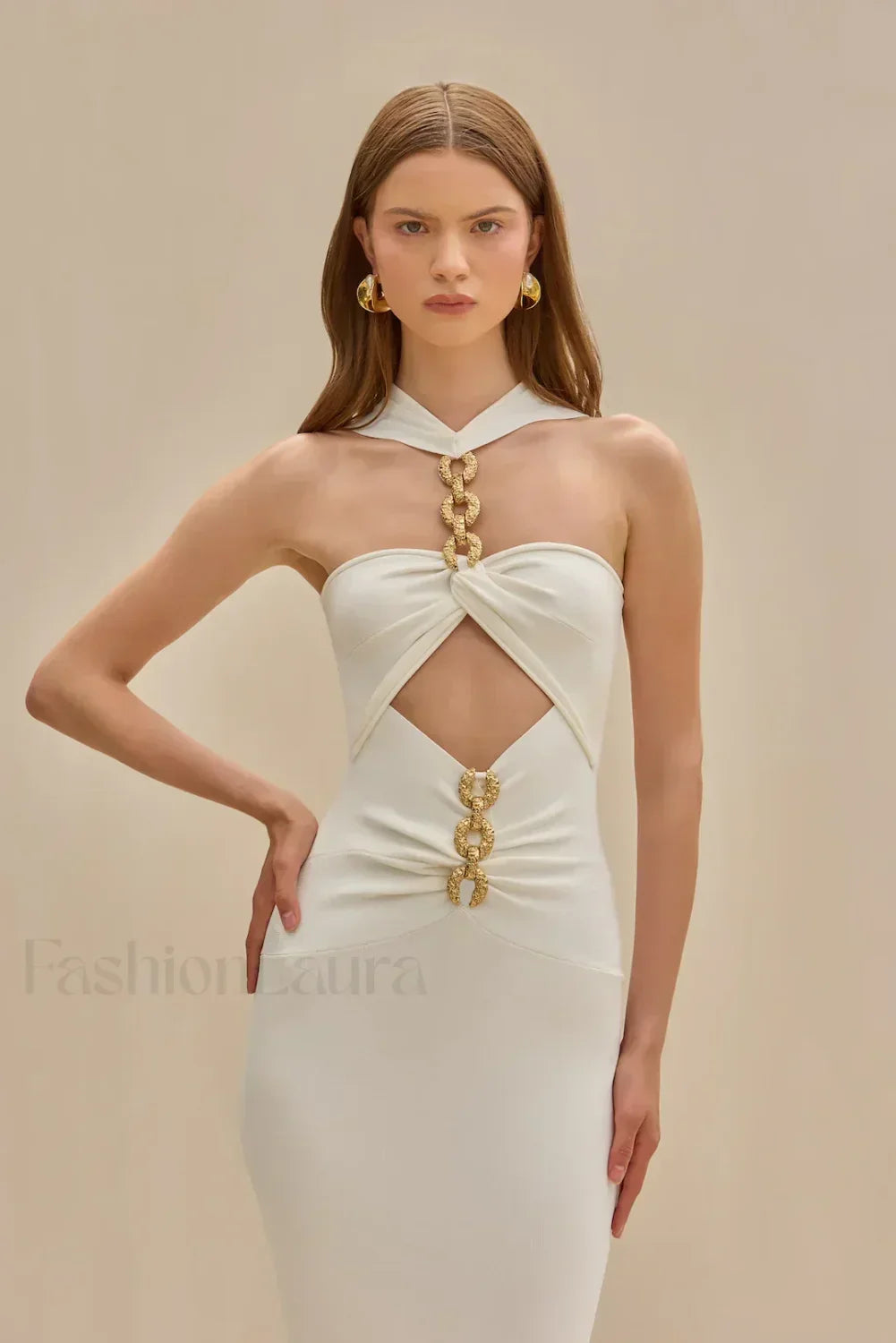 Halter Bandage Midi Dress 4