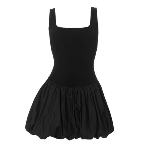 Wide Strap Corset Basque Waist Puff Bubble Skirt Mini Dress 6